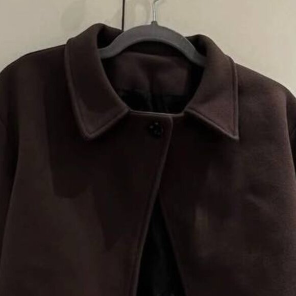 Dark Brown Cropped Jacket - Picture 3 of 3